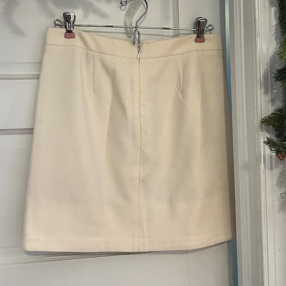 Ivory Cream White J. Crew Wool Skirt size 0 - Picture 4 of 4